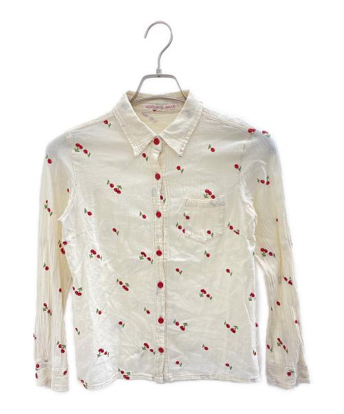 Hysteric Glamour（ヒステリックグラマー）Hysteric Glamour (ヒステリックグラマー) チェリー エンブロイダリー シャツ ベージュ サイズ:Freeの古着・服飾アイテム