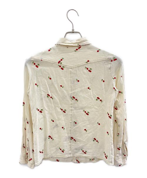 Hysteric Glamour（ヒステリックグラマー）Hysteric Glamour (ヒステリックグラマー) チェリー エンブロイダリー シャツ ベージュ サイズ:Freeの古着・服飾アイテム