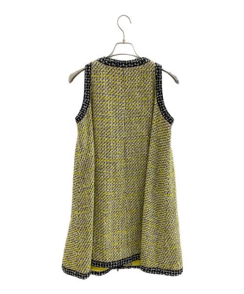 CHANEL（シャネル）CHANEL (シャネル) ツイードワンピース イエロー×ブラック サイズ:S (36)の古着・服飾アイテム