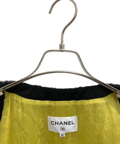 CHANEL（シャネル）CHANEL (シャネル) ツイードワンピース イエロー×ブラック サイズ:S (36)の古着・服飾アイテム