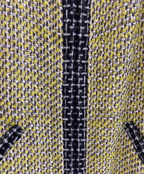 CHANEL（シャネル）CHANEL (シャネル) ツイードワンピース イエロー×ブラック サイズ:S (36)の古着・服飾アイテム