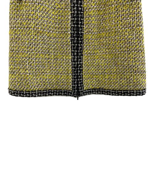 CHANEL（シャネル）CHANEL (シャネル) ツイードワンピース イエロー×ブラック サイズ:S (36)の古着・服飾アイテム