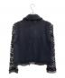 CHANEL (シャネル) ツイードレーススリーブジャケット ブラック サイズ:M (40)：200000円