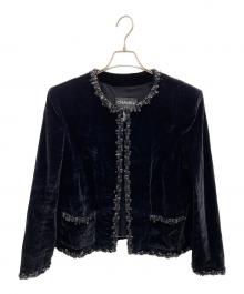 CHANEL（シャネル）の古着「ベロアジャケット」｜ブラック