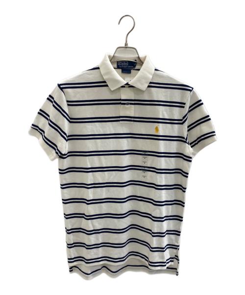 POLO RALPH LAUREN（ポロ・ラルフローレン）POLO RALPH LAUREN (ポロ・ラルフローレン) ポロシャツ ホワイト×ネイビー サイズ:M 未使用品の古着・服飾アイテム