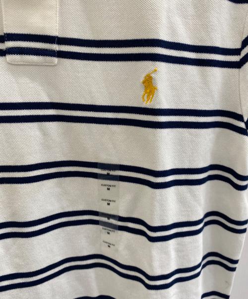POLO RALPH LAUREN（ポロ・ラルフローレン）POLO RALPH LAUREN (ポロ・ラルフローレン) ポロシャツ ホワイト×ネイビー サイズ:M 未使用品の古着・服飾アイテム