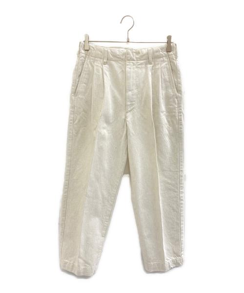 STEVEN ALAN（スティーブンアラン）STEVEN ALAN (スティーブンアラン) ツータック コットン ツイル パンツ ベージュ サイズ:Sの古着・服飾アイテム