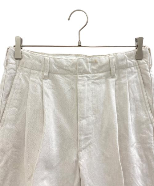 STEVEN ALAN（スティーブンアラン）STEVEN ALAN (スティーブンアラン) ツータック コットン ツイル パンツ ベージュ サイズ:Sの古着・服飾アイテム