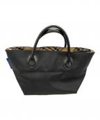 BURBERRY BLUE LABELバーバリー ブルー レーベル）の古着「ハンドバッグ」｜ブラック×ベージュ