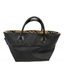BURBERRY BLUE LABEL（バーバリー ブルー レーベル）の古着「ハンドバッグ」｜ブラック×ベージュ
