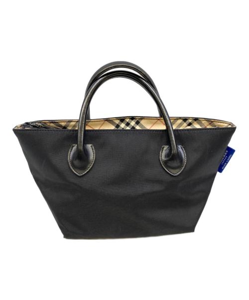 BURBERRY BLUE LABEL（バーバリー ブルー レーベル）BURBERRY BLUE LABEL (バーバリー ブルー レーベル) ハンドバッグ ブラック×ベージュの古着・服飾アイテム