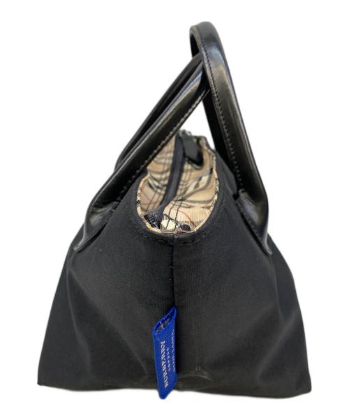 BURBERRY BLUE LABEL（バーバリー ブルー レーベル）BURBERRY BLUE LABEL (バーバリー ブルー レーベル) ハンドバッグ ブラック×ベージュの古着・服飾アイテム