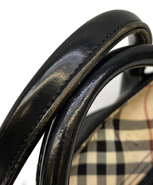 BURBERRY BLUE LABEL（バーバリー ブルー レーベル）BURBERRY BLUE LABEL (バーバリー ブルー レーベル) ハンドバッグ ブラック×ベージュの古着・服飾アイテム