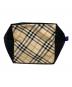 中古・古着 BURBERRY BLUE LABEL (バーバリー ブルー レーベル) ハンドバッグ ブラック×ベージュ：4000円