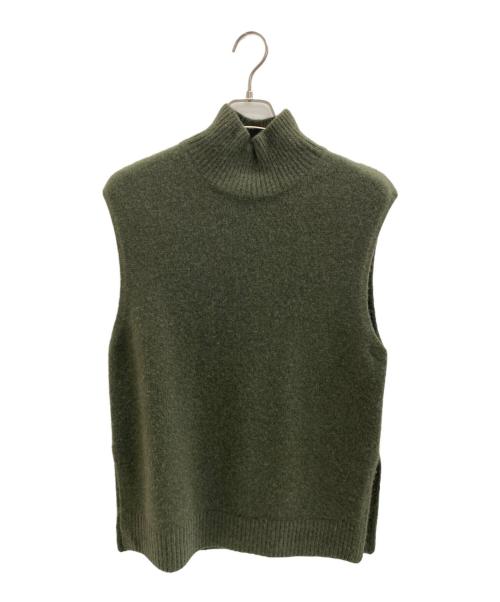 BEARDSLEY（ビアズリー）BEARDSLEY (ビアズリー) ヤクニットベスト グリーン サイズ:Fの古着・服飾アイテム