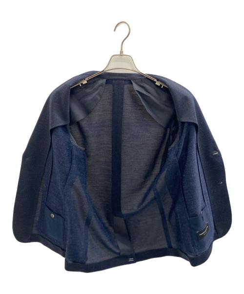 TOMORROW LAND（トゥモローランド）TOMORROW LAND (トゥモローランド) ラミーポリエステル シングルブレステッド 2Bジャケット ネイビー サイズ:XSの古着・服飾アイテム