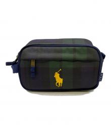 POLO RALPH LAUREN（ポロ・ラルフローレン）の古着「クラッチバッグ」｜ネイビー×グリーン