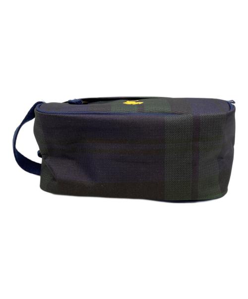 POLO RALPH LAUREN（ポロ・ラルフローレン）POLO RALPH LAUREN (ポロ・ラルフローレン) クラッチバッグ ネイビー×グリーンの古着・服飾アイテム