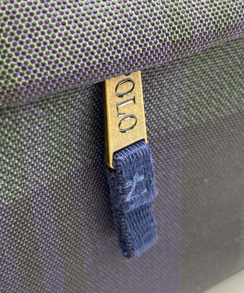 POLO RALPH LAUREN（ポロ・ラルフローレン）POLO RALPH LAUREN (ポロ・ラルフローレン) クラッチバッグ ネイビー×グリーンの古着・服飾アイテム