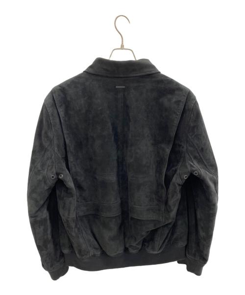 MICHAEL KORS（マイケルコース）MICHAEL KORS (マイケルコース) スウェードレザー ジップブルゾン ブラック サイズ:Lの古着・服飾アイテム
