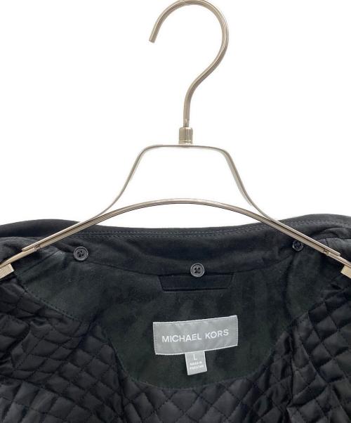 MICHAEL KORS（マイケルコース）MICHAEL KORS (マイケルコース) スウェードレザー ジップブルゾン ブラック サイズ:Lの古着・服飾アイテム