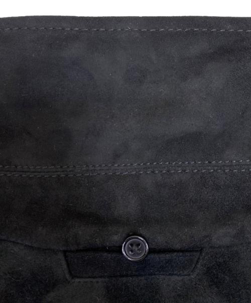MICHAEL KORS（マイケルコース）MICHAEL KORS (マイケルコース) スウェードレザー ジップブルゾン ブラック サイズ:Lの古着・服飾アイテム
