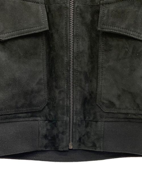 MICHAEL KORS（マイケルコース）MICHAEL KORS (マイケルコース) スウェードレザー ジップブルゾン ブラック サイズ:Lの古着・服飾アイテム