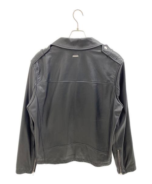 MICHAEL KORS（マイケルコース）MICHAEL KORS (マイケルコース) ラムレザー ダブルライダースジャケット ブラック サイズ:Lの古着・服飾アイテム