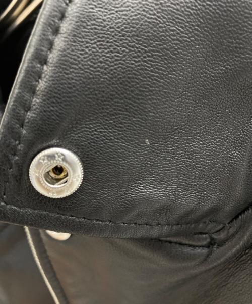 MICHAEL KORS（マイケルコース）MICHAEL KORS (マイケルコース) ラムレザー ダブルライダースジャケット ブラック サイズ:Lの古着・服飾アイテム