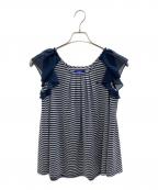 BURBERRY BLUE LABELバーバリー ブルー レーベル）の古着「ノースリーブカットソー」｜グレー×ネイビー