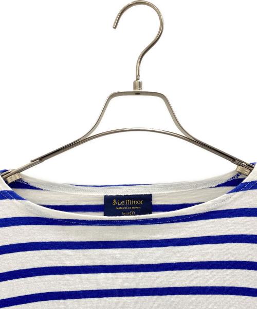 Le minor（ルミノア）Le minor (ルミノア) ロングスリーブカットソー ネイビー×ホワイト サイズ:1の古着・服飾アイテム