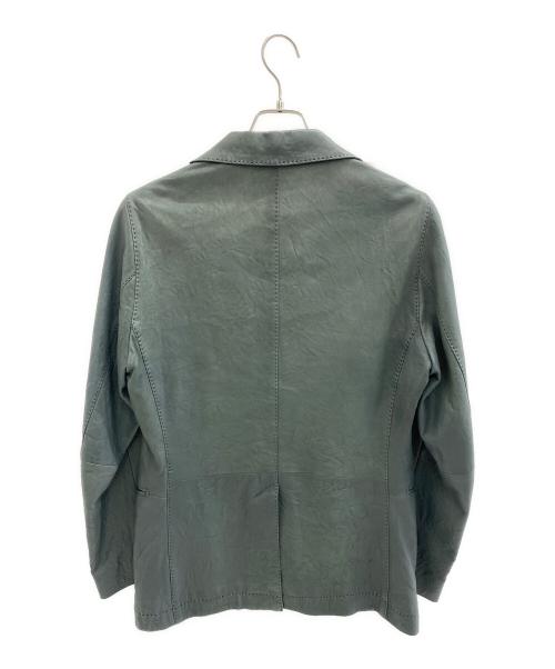 TOMORROW LAND（トゥモローランド）TOMORROW LAND (トゥモローランド) レザージャケット グリーン サイズ:46の古着・服飾アイテム