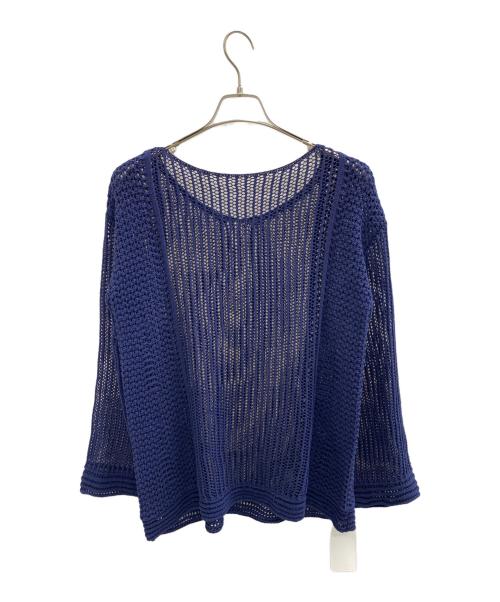 FRAY ID（フレイ アイディー）FRAY ID (フレイ アイディー) 24SS 2WAYメッシュニットプルオーバー ネイビー サイズ:Free 未使用品の古着・服飾アイテム
