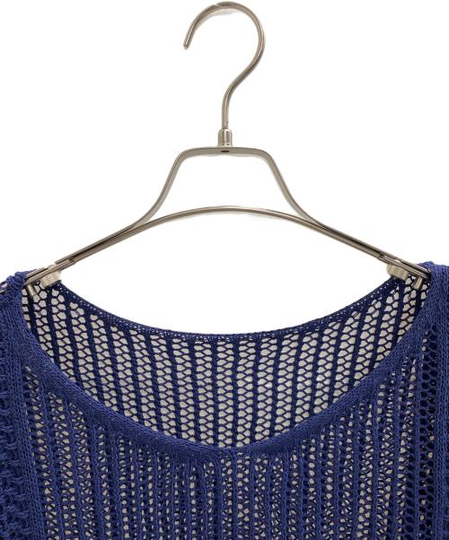 FRAY ID（フレイ アイディー）FRAY ID (フレイ アイディー) 24SS 2WAYメッシュニットプルオーバー ネイビー サイズ:Free 未使用品の古着・服飾アイテム