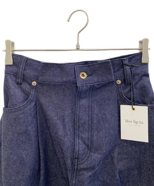 HER LIP TO（ハーリップトゥ）HER LIP TO (ハーリップトゥ) デニムパンツ ブルー サイズ:M 未使用品の古着・服飾アイテム