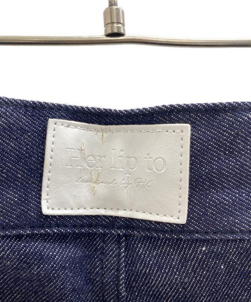 HER LIP TO（ハーリップトゥ）HER LIP TO (ハーリップトゥ) デニムパンツ ブルー サイズ:M 未使用品の古着・服飾アイテム