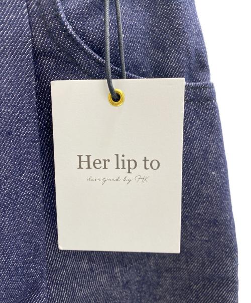 HER LIP TO（ハーリップトゥ）HER LIP TO (ハーリップトゥ) デニムパンツ ブルー サイズ:M 未使用品の古着・服飾アイテム