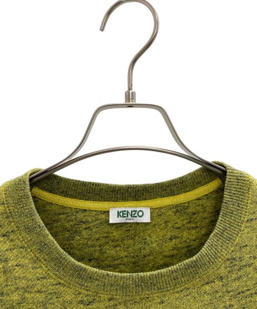 KENZO（ケンゾー）KENZO (ケンゾー) タイガープリント クルーネック スウェット 黄緑 サイズ:Mの古着・服飾アイテム