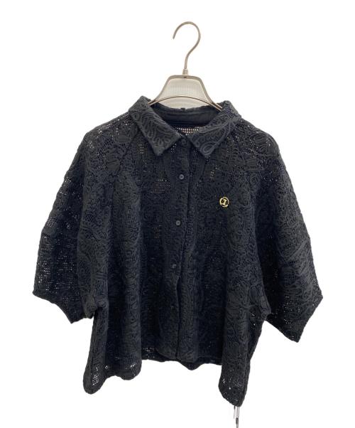 CAPRICIEUX LE'MAGE（カプリシューレマージュ）CAPRICIEUX LE'MAGE (カプリシューレマージュ) 半袖ニット ブラック サイズ:Freeの古着・服飾アイテム