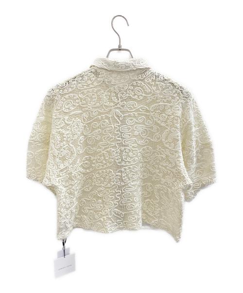 CAPRICIEUX LE'MAGE（カプリシューレマージュ）CAPRICIEUX LE'MAGE (カプリシューレマージュ) 半袖ニット アイボリー サイズ:Freeの古着・服飾アイテム