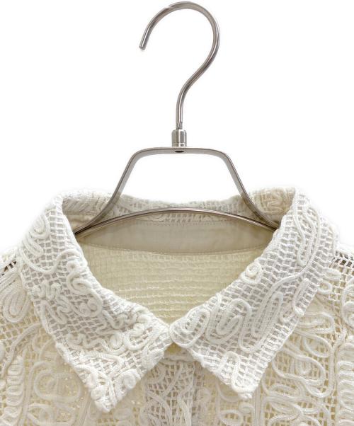 CAPRICIEUX LE'MAGE（カプリシューレマージュ）CAPRICIEUX LE'MAGE (カプリシューレマージュ) 半袖ニット アイボリー サイズ:Freeの古着・服飾アイテム