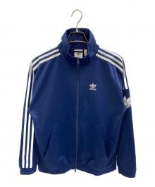 adidas（アディダス）の古着「ブルー トラックジャケット(ジェンダーニュートラル)」｜ネイビー