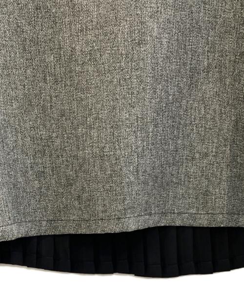 OXFORD（オックスフォード）OXFORD (オックスフォード) 長袖ワンピース グレー×ブラック サイズ:Mの古着・服飾アイテム