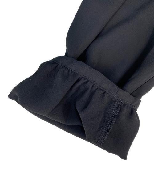 OXFORD（オックスフォード）OXFORD (オックスフォード) 長袖ワンピース グレー×ブラック サイズ:Mの古着・服飾アイテム