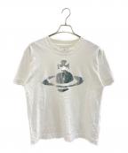 Vivienne Westwoodヴィヴィアンウエストウッド）の古着「METAL WATER ORB RELAX T-SHIRT」｜シルバー×ホワイト