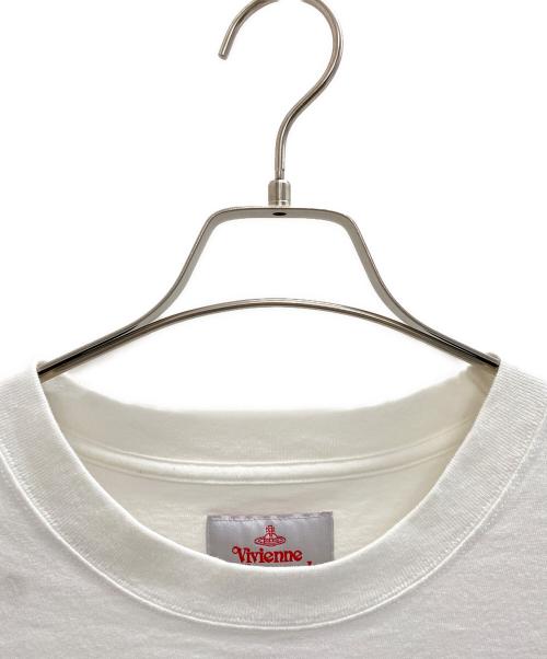 Vivienne Westwood（ヴィヴィアンウエストウッド）Vivienne Westwood (ヴィヴィアンウエストウッド) METAL WATER ORB RELAX T-SHIRT シルバー×ホワイト サイズ:Mの古着・服飾アイテム
