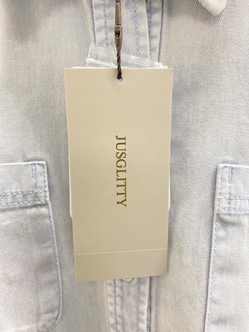 JUSGLITTY（ジャスグリッティー）JUSGLITTY (ジャスグリッティー) ボウタイ ウォッシュ デニムシャツ インディゴ サイズ:2 未使用品の古着・服飾アイテム