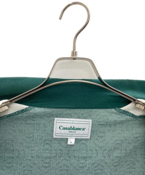 CASABLANCA（カサブランカ）CASABLANCA (カサブランカ) Monogram Track Jacket ホワイト×グリーン サイズ:Mの古着・服飾アイテム