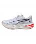 PUMA (プーマ) ランニングシューズ ホワイト×レッド サイズ:28.5cm：8000円