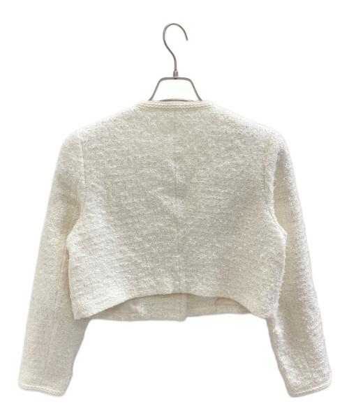 Snidel（スナイデル）Snidel (スナイデル) ツイードジャケット アイボリー サイズ:1の古着・服飾アイテム